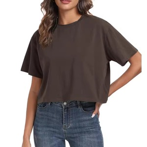 Top Corto para Mujer, Manga Corta, Algodón y Poliéster Premium, Corte Ajustado, Ropa Casual, Proveedor Mayorista de Tops Cortos para Mujer - Product Image 1