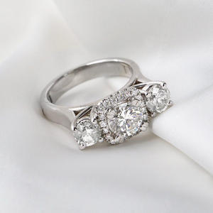 IGI/GIA Lab Grown Round Cut Diamond Vintage 14K Oro amarillo Boda/Anillo de compromiso Anillos finos unisex para aniversario perfecto - Product Image 1