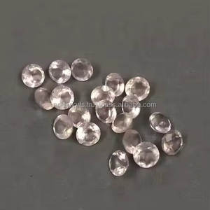 Cuarzo Rosa Natural de 5 mm, Corte Brillante Facetado, Piedra Redonda de Alta Calidad, Cuarzo Rosa Suelto, Directamente del Fabricante en India - Product Image 2