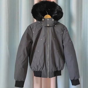 Custom Unisex <b>Fur</b> Hood Bomber Jacket, Warm Padded Winter <b>Coat</b> with Utility Pockets, Ribbed Cuffs and Custom Logo <b>for</b> <b>Men</b> Women - Product Image 5