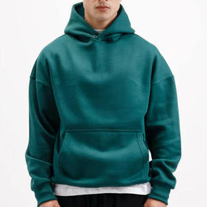 Customizable 100% Cotton Fleece Zipper-Up Hip Hop Hoodie for Men Heavyweight Oversized Winter Windproof <b>Waterproof</b> - Product Image 2