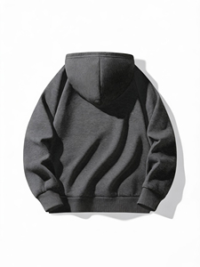 เสื้อฮู้ดผ้าฝ้ายฟลีซแบบซิปครึ่งตัวของปากีสถาน ผ้าฝ้าย 100% เสื้อฮู้ดแบบสวมหัวมีซิป คอวี สำหรับฤดูหนาว ลายพิมพ์ - Product Image 2