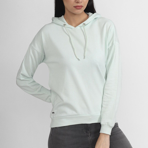 New custom Wholesale Latest Design New Arrival Women <b>Pullover</b> Hoodie & Sweatshirt Solid Color Custom Logo Blank Women Hoodies - Product Image 2