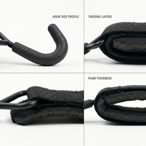 Ganchos de Neopreno para Levantamiento de Pesas, Ganchos de Alta Resistencia para Entrenamiento de Fuerza, Ganchos de Neopreno con Puntas para Entrenamiento en Gimnasio, Unisex - Product Image 4