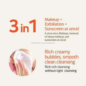 Mousse nettoyante en profondeur à l'extrait de ginseng rouge coréen avec parfum exfoliant et estampage doré pour tous les types de peau - Product Image 3