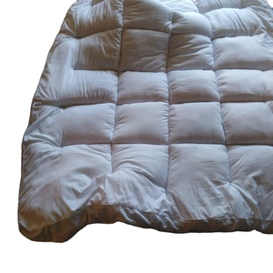 Surmatelas matelassé en microfibre rafraîchissant, 400 fils, blanc uni, lavable en machine, toutes saisons, pour la maison et l'hôtellerie - Product Image 5