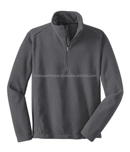 Factory New Men's Golf Polar Fleece Sudaderas con media cremallera Patrón sólido Ropa informal de invierno con logotipo de marca personalizado y bolsillos - Product Image 5
