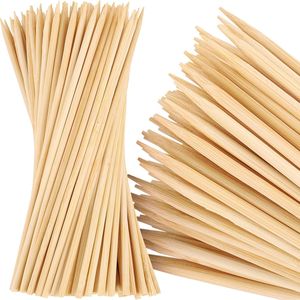 Spiedini di bambù XL da 8 pollici, 100 pezzi, spessore 4 mm, bastoncini in legno resistenti per shish kebab, grigliate, barbecue, accessori per barbecue - Product Image 2