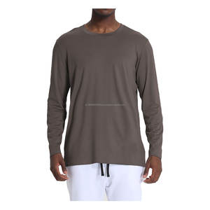 T-shirts unisexes en coton à manches longues et coupe ample, col rond, streetwear, tissu doux, automne-hiver - Product Image 1