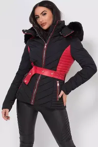 Parka de Invierno Acolchada para Mujer, Impermeable, con Relleno de Algodón, con Capucha, Ropa Exterior Informal - Product Image 4