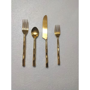 Ensemble de couverts en laiton pur fait main, finition or mat, pour la restauration et le service, vaisselle élégante et luxueuse, décoration de mariage, en solde - Product Image 3