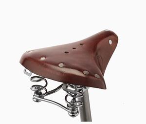 Asiento de Bicicleta de Cuero Genuino de Grano Completo Hecho a Mano de Primera Calidad, Asiento de Bicicleta Vintage con Doble Resorte, Fabricante OEM ODM - Product Image 1