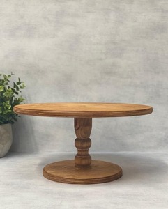 Wooden Cake Stand With Fine Edges <b>Top</b> Rustic Wooden <b>Cupcake</b> and Pastries Display Stand for Serving and Displaying Cakes - Product Image 1
