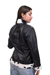 Veste en cuir véritable pour femmes, coupe ajustée, vestes en cuir personnalisées pour femmes et filles - Product Image 3