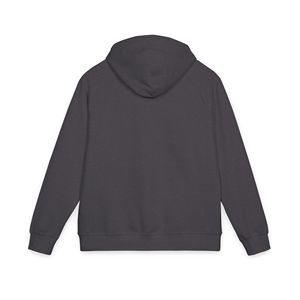 Sweat à capuche surdimensionné personnalisé pour femme, gris et orange, avec imprimé sur la poitrine, en molleton épais de haute qualité - Product Image 2