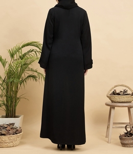 Best Selling Beautiful Dubai Women Abaya Traditional Islamic Muslim Clothing & <b>Accessories</b> <b>Floor</b> Length Long Sleeves Front Open - Product Image 6