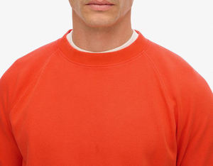 Sudaderas Clásicas Premium de Algodón y Felpa, Personalizables con Logotipo, Color Naranja Sólido, Cuello Redondo, Transpirables - Product Image 4