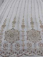 Tissu brodé perlé, dentelle perlée pour la mode nuptiale, tenues de soirée, mode africaine, acheteurs internationaux de textiles, marché mondial