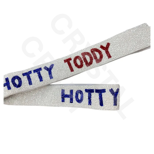 Fashion Beaded Hook Vintage Webbing Belt <b>Strap</b> Elastic Adjustable Blue Raised Text Eco-Friendly Handbag Accessories - Product Image 6