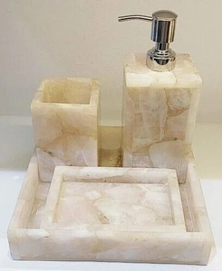 Ensemble d'accessoires de salle de bain en résine de qualité supérieure, 6 pièces, distributeur de savon, gobelet, porte-brosse à dents - Product Image 4