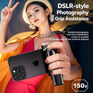 Trépied compact pour téléphone de style DSLR, ultra-portable, taille paume, support pour selfie stick, idéal pour les voyages, le vlogging et la conception professionnelle - Product Image 3