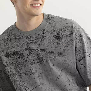 Vêtements de sport pour la course à pied, t-shirt surdimensionné 100% coton pour hommes, séchage rapide, respirant, écologique, impression de logo personnalisée - Product Image 2