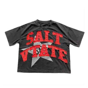 T-shirt décontracté de haute qualité en chenille, avec motif chenille tendance et graphique avant-gardiste - Product Image 2