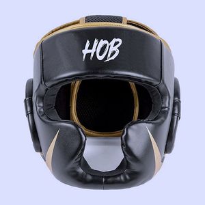 Protector de Cabeza para Boxeo, Cuero PU Negro, Unisex, Casco Deportivo Protector, Cierre de Velcro - Product Image 1