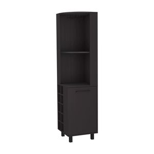 Mobile Bar Angolare in Wengue con Elegante Portabicchieri e Portabottiglie, Arredamento Premium per Bar Domestico - Product Image 3