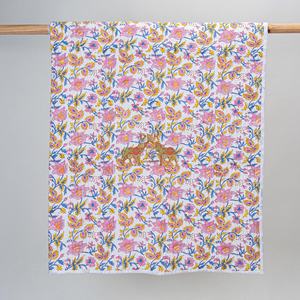 Nueva Colección de Mantas para Bebé con Estampado Floral de Algodón, Manta de Bebé con Estampado a Mano Personalizado - Product Image 3