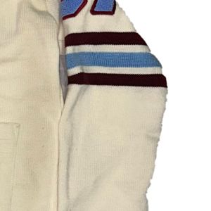 Custom Vintage Style women's Cream Shawl Collar Knitted <b>Cardigan</b> <b>Sweater</b> Button Down Long Sleeve College Varsity School Uniform - Product Image 4