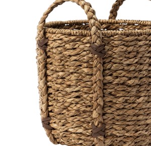 Cesta de Jacinto de Agua al por Mayor con Asas Trenzadas, Contenedor de Almacenamiento y Cesto de Ropa Sucia con Asas - Product Image 4