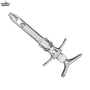 Jeringa dental manual de cartucho plateado con mango tipo muleta, de marca personalizada, autoaspirante, con certificación CE ISO - Product Image 1