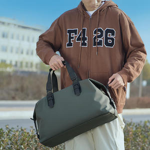 Unisex Microfiber Gym <b>Duffel</b> <b>Bag</b> with Adjustable Strap Zipper Closure 30-40L Capacity Solid Color Casual Style - Product Image 5