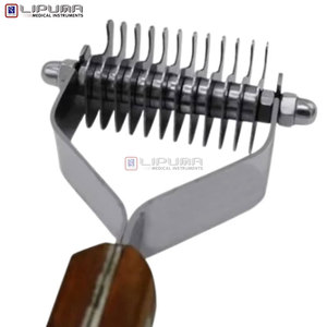 Rastrillo Manual Deslanador de 12 Cuchillas y 7.5 Pulgadas, Peine para Desenredar Pelos de Mascotas, Herramienta de Aseo para Gatos y Animales Felinos, Set de Instrumentos para Control de la Caída de Pelo - Product Image 6