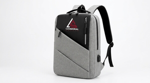 Mochila para Portátil Gris Grande Personalizada, Resistente al Agua, Bolsa de Viaje para Negocios, Mochila para Portátil - Product Image 6