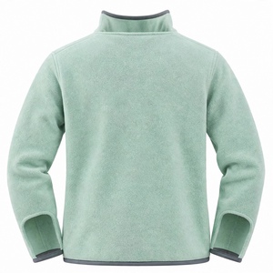 Chaqueta de Forro Polar Verde Menta Claro Personalizada, con Cierre Completo, Cuello Alto, Ligera, Cálida y Suave, Ropa Deportiva de Invierno Informal - Product Image 5