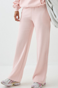 <b>Women</b>’s Light Pink Wide Leg Sweatpants High Waist Casual Loose Fit <b>Lounge</b> <b>Trousers</b> Straight Leg Jogger Pants Wholesale Clothing - Product Image 1