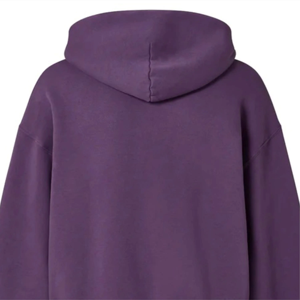 Sweat-shirt à capuche unisexe surdimensionné en polaire violet, coupe classique, couleur unie, décontracté, pour l'automne - Product Image 4