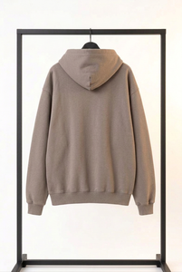 Heavyweight Thick Full Zip Fleece Hoodie Dense Pile Streetwear <b>Sweatshirt</b> Blank Solid Color Cotton Fleece <b>Work</b> Layer - Product Image 4