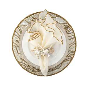 Sets de table décoratifs perlés haut de gamme, faits main et brodés, pour table à manger, dîner de mariage, fête et décoration intérieure - Product Image 3