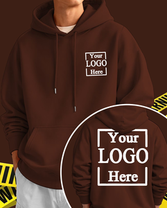 Custom Logo Hooded Men's 100% Cotton French Terry 350g Regular Fit Casual Autumn Wear <b>Heat</b> Transfer Printed Front <b>Back</b> Design - Product Image 1