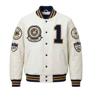 Veste de baseball personnalisée pour homme, veste varsity, broderie chenille, patchs, veste bomber, OEM, vente en gros - Product Image 1