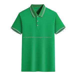 Fabrication de qualité supérieure, piqué 50% coton 50% polyester, 220 GSM, logo personnalisé, polo homme multicolore - Product Image 1
