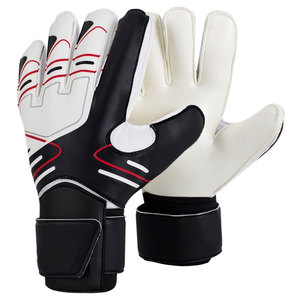 Gants de gardien de but de football professionnels en cuir PU, sangle de poignet réglable, couleur personnalisée vert bleu, unisexe, OEM personnalisé - Product Image 4