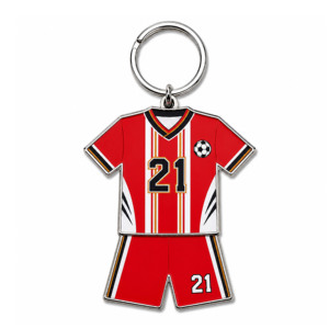Llavero Metálico Personalizado con Impresión UV, Diseño de Uniforme de Fútbol, para Artículos de Fanáticos - Product Image 3