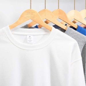 Sweat-shirt à col rond pour homme, 100% coton biologique, tricoté, coupe classique, couleur unie, pull décontracté, écologique, hiver - Product Image 1