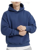 Supplier Grosir Bangladesh Hoodie Pria Logo Kustom Kain Polos Pewarnaan Berkualitas Tinggi Fleece Pullover Grosir Streetwear Polos