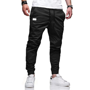 กางเกงคาร์โก้ผ้าแคนวาสเอวยางยืดคุณภาพสูงสำหรับผู้ชายจาก Jimieson Apparel - ทนทาน ผลิตจากโพลีเอสเตอร์ 100% ดีไซน์ทันสมัย เหมาะสำหรับใส่ลำลอง เดินป่า และปีนเขา - Product Image 4