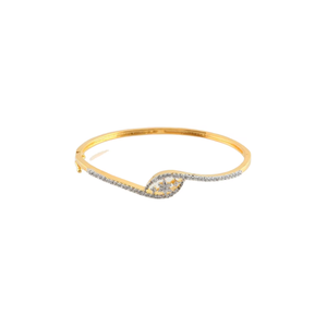 100% Real Round Cut Diamond Vintage <b>Bangle</b> <b>Bracelet</b> | 7 Inch Yellow Gold Jewelry | Fashionable Women's Engagement Wedding Party - Product Image 2